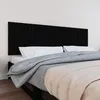 Image de vidaXL Tête de lit murale Noir 204x3x60 cm Bois massif de pin 824832
