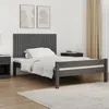 Image de vidaXL Tête de lit murale Gris 127 5x3x60 cm Bois massif de pin 824840