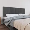 Image de vidaXL Tête de lit murale Gris 185x3x60 cm Bois massif de pin 824865