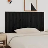 Image de vidaXL Tête de lit murale Noir 185x3x90 cm Bois massif de pin 824917