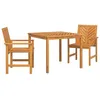 Image de Ensemble de salle à manger pour jardin - vidaXL - Bois dacacia massif - 90x90x74 cm - Marron - Utilisation en extérieur