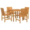 Image de Ensemble de salle à manger de jardin - vidaXL - 5 pièces - Bois dacacia massif - 90x200x74 cm (table)