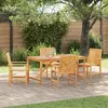 Image de Ensemble de salle à manger de jardin 4 pièces en bois massif acacia