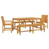 Image de Ensemble de salle à manger de jardin - vidaXL - 5 pièces - Bois dacacia massif - 150x90x74 cm - Marron