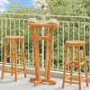 Image de vidaXL Table de bar de jardin Ø60x105 cm Bois dacacia solide 319698
