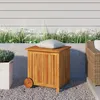 Image de vidaXL Boîte de rangement de jardin avec roues 60x50x58 cm Bois acacia 319710