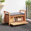 Image de vidaXL Banc de rangement de jardin avec coussin 91 cm Bois dacacia 319716