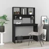 Image de vidaXL Bureau avec étagères Noir 102x45x148 cm Bois dingénierie 823001