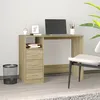 Image de vidaXL Bureau avec tiroirs Chêne sonoma 102x50x76 cm Bois dingénierie 823035