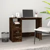 Image de vidaXL Bureau avec tiroirs Chêne fumé 102x50x76 cm Bois dingénierie 823037