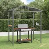 Image de vidaXL Gazebo BBQ et étagères latérales anthracite 210x114x230cm acier 360139