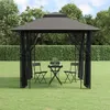 Image de vidaXL Belvédère avec parois latérales anthracite 300x300x270 cm acier 360143