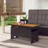 Image de vidaXL Table de jardin noir 100x50x43-63 cm acacia et résine tressée 362187