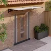 Image de vidaXL Auvent de porte Noir et transparent 239x90 cm Polycarbonate 153686