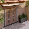 Image de vidaXL Auvent de porte Noir et transparent 3585x90 cm Polycarbonate 153688