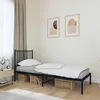 Image de vidaXL Cadre de lit métal sans matelas avec tête de lit noir 80x200 cm 350855