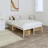 Image de vidaXL Cadre de lit métal blanc 120x190 cm 350910
