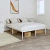 Image de vidaXL Cadre de lit métal blanc 140x190 cm 350913