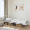 Image de vidaXL Cadre de lit métal sans matelas avec tête de lit blanc 90x190cm 350923
