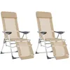 Image de vidaXL Chaises de camping pliantes et repose-pied lot de 2 textilène 360147