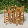 Image de vidaXL Ensemble de Bar de Jardin 5 pcs Table et Chaises avec Repose-Pieds Ensemble de Meubles de Terrasse Extérieur Bois 3154383