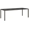 Image de Table de jardin Marron 250x100x75 cm Poly Rattan