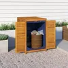 Image de vidaXL Boîte de Rangement de Jardin Coffre à Outils avec Porte Bac de Rangement Organisateur de Patio Terrasse Bois 360029