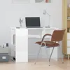Image de vidaXL Bureau Blanc brillant 100x55x75 cm Bois dingénierie 823026
