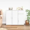 Image de vidaXL Buffet Blanc 91x295x75 cm Bois dingénierie 823269