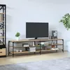 Image de vidaXL Meuble TV chêne sonoma 200x30x50 cm bois dingénierie et métal 826760