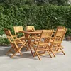 Image de vidaXL Chaises de jardin pliantes 6 pcs 55x61x90 cm bois massif teck 3155062