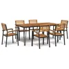 Image de vidaXL Ensemble à manger de jardin 7 pcs bois dacacia solide et métal 3155419