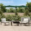 Image de vidaXL Parasol de jardin à double tête vert 316x145 cm 362962