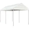 Image de vidaXL Belvédère avec toit blanc 446x228x269 m polyéthylène tente de fête chapiteau abri à auvent pavillon tente 3155502