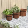 Image de vidaXL Ensemble de jardinière godet 3 pcs bois massif de sapin pot de fleur pot de jardin support de jardinière 363361