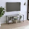 Image de vidaXL Meuble TV sonoma gris 102x35x455 cm bois dingénierie 826333