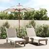 Image de vidaXL Parasol de jardin avec mât en bois sable 196x231 cm 363159