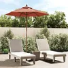 Image de vidaXL Parasol de jardin avec mât en bois terre cuite 196x231 cm 363164