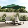 Image de vidaXL Parasol de jardin avec mât en bois vert 300x300x273 cm 363192