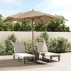 Image de Parasol de jardin VIDAXL en bois taupe 300x300x273 cm anti-UV et anti-décoloration