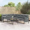 Image de vidaXL Canapé dAngle de Jardin Siège avec Coussins et Dossier Meuble de Terrasse Patio Extérieur Anthracite Acier et 362812
