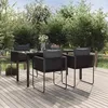 Image de vidaXL Ensemble à manger de jardin 5 pcs Noir 3156496