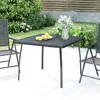 Image de vidaXL Table de jardin anthracite 100x100x72 cm Treillis dacier 362732
