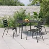 Image de vidaXL Table de jardin anthracite 100x100x71 cm acier 362738