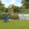 Image de vidaXL Aire de jeux dextérieur bois de pin imprégné ensemble de jeu ensemble de jeu en bois ensemble de terrain de jeu 3156909