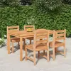 Image de vidaXL Ensemble à manger de jardin 5pcs Bois de teck massif meubles de jardin meubles dextérieur table et chaise de 3157185