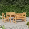 Image de vidaXL Ensemble à manger de jardin 5pcs Bois de teck massif meubles de jardin meubles dextérieur 3157198