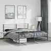 Image de vidaXL Cadre de lit métal avec tête de lit-pied de lit noir 183x213 cm 352342
