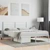 Image de vidaXL Cadre de lit métal avec tête de lit blanc 140x200 cm 352369