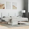 Image de vidaXL Cadre de lit métal avec tête de lit blanc 160x200 cm 352371